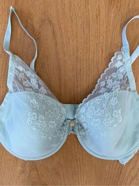 Natori Pale Blue Lace Underwire Bra 34E
